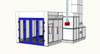Australia/NZ popular model spray booth / Diesel burner /Natural gas burner 