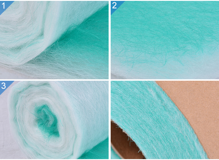 Paint room paint room filter cotton use method and use